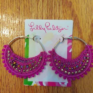 Lilly Pulitzer NWT Bougainvillea Pink Earrings